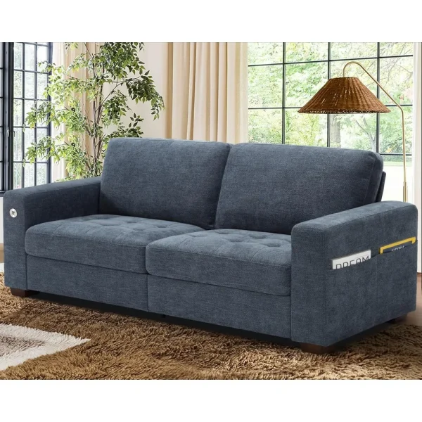 Sofas for Living Room, Chenille Loveseat,  3 Seater Sofa, USB Charging,
