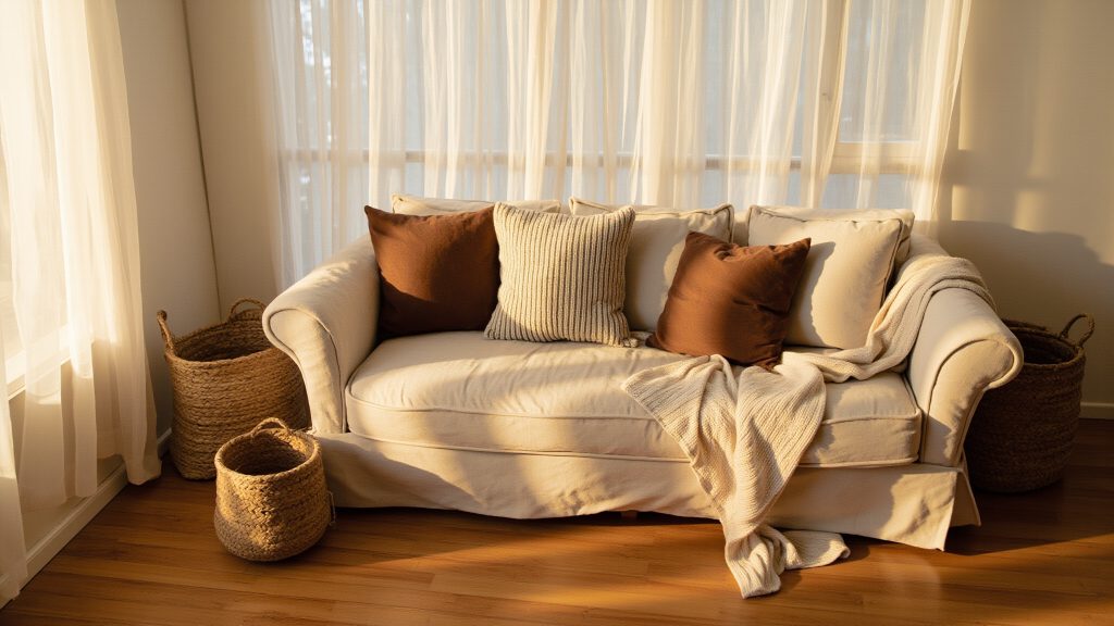 Brown and White Throw Pillows: 7 Styling Ideas to Warm Up Your Neutral Living Room