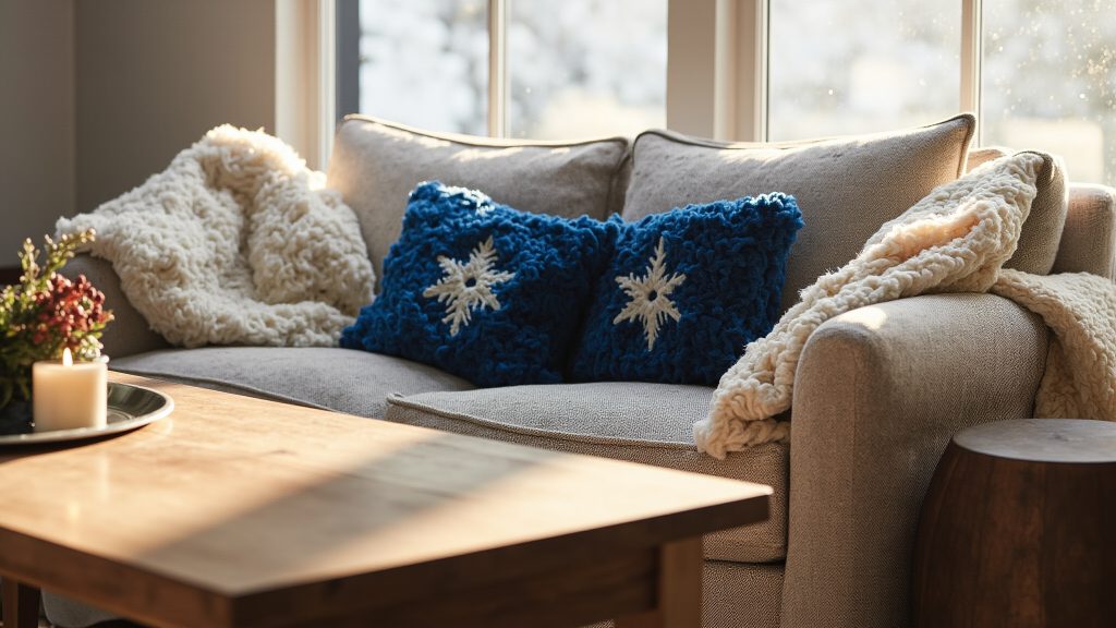 Blue Christmas Pillows: 12 Stunning Ways to Style a Winter Wonderland Sofa