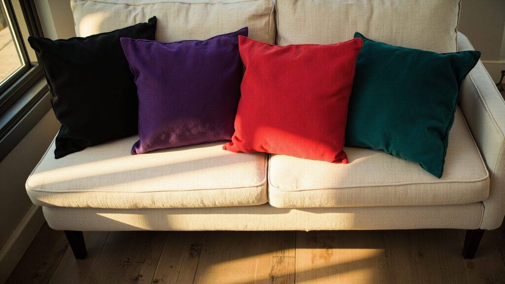 The Bold Color Playbook: Styling Black, Red, Purple, and Green Throw Pillows Without Overwhelming Your Room